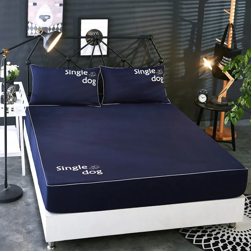 Beauty bed cover and brushed bed skirt in breathable sanding fabric, with nine colour options and multiple sizes