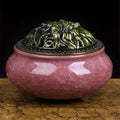 Ceramic retro package incense burner in multiple colour options for garden decoration