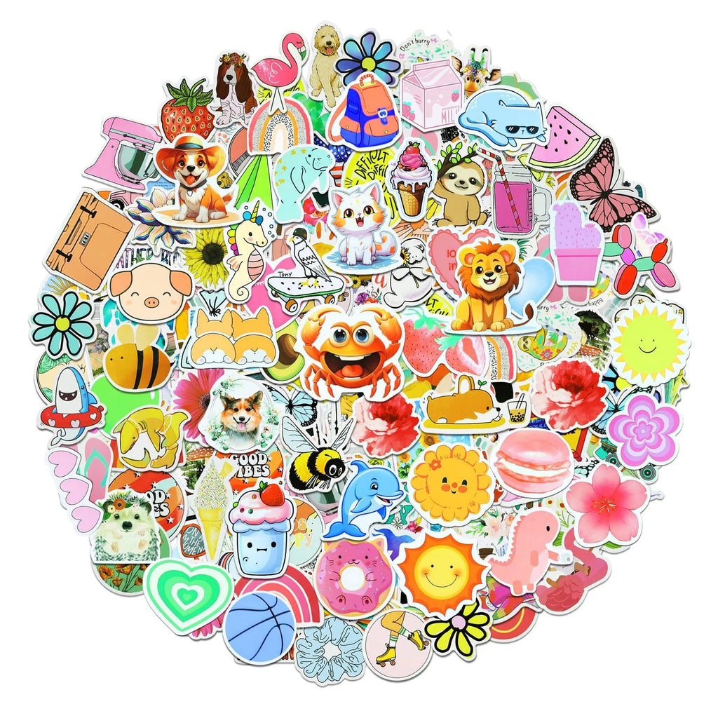 200-piece PVC waterproof style stickers for DIY luggage notebook decoration