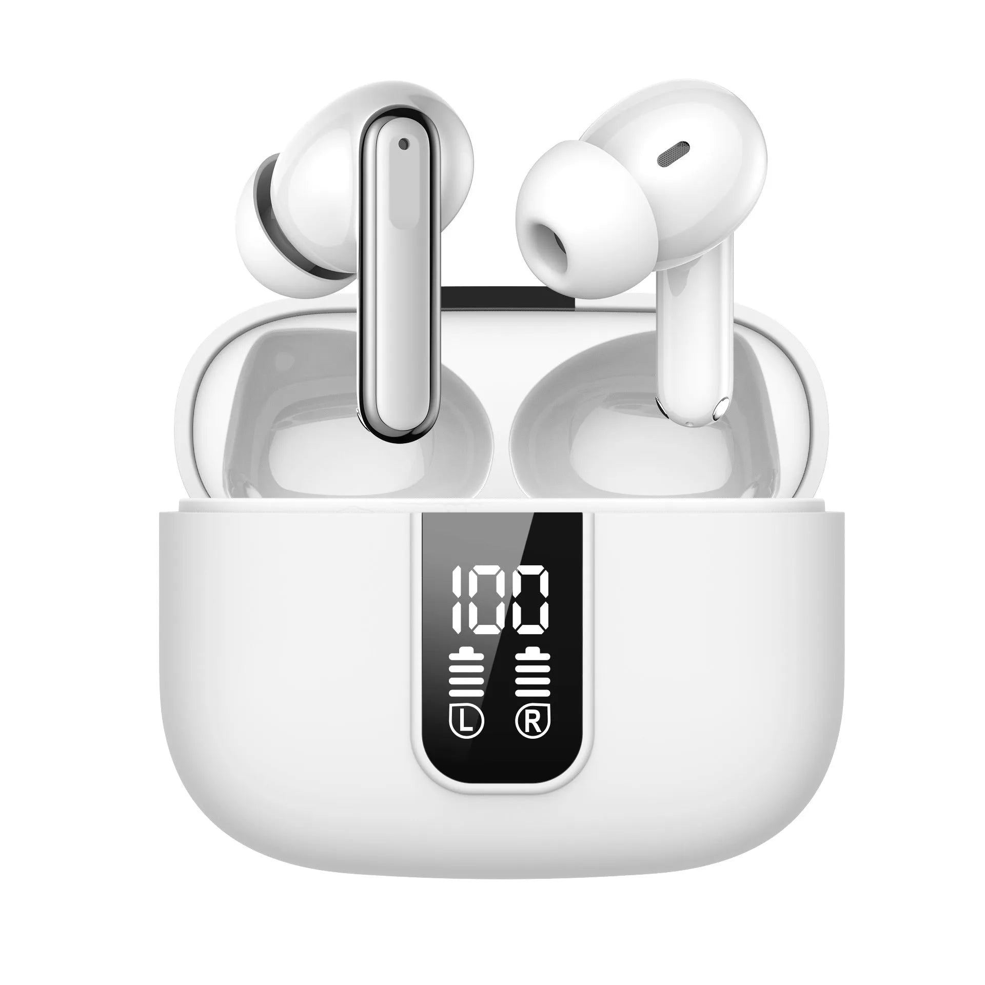 Y40 true wireless Bluetooth earphones with charging case in black, featuring ANC ENC noise cancellation and 13mm driver