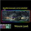 Symphony RGB light-emitting gaming mouse pad with cloth surface and rubber base, available in 300x600x4mm and 800x300x4mm sizes