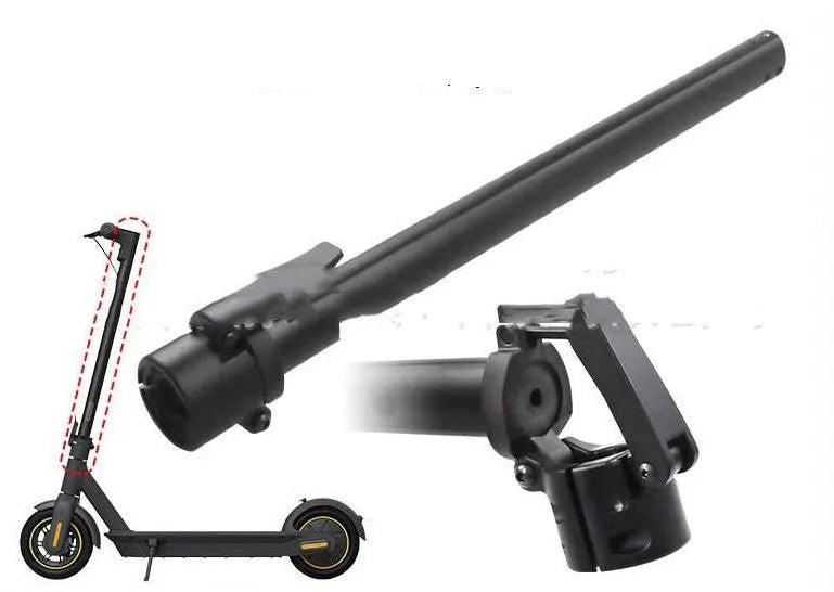 Black folding upright pole replacement part for a Nanbo No. 9 electric scooter.