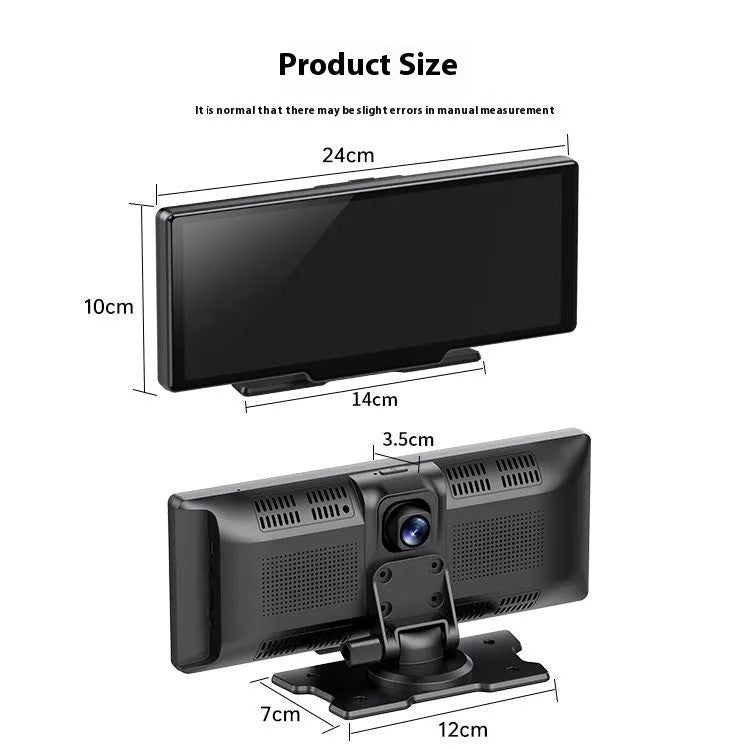 CarSmart 10-inch black touchscreen unit mounted on car dashboard showing navigation map