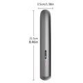 Moon shadow grey wireless hair straightener with ceramic plates and temperature dial.