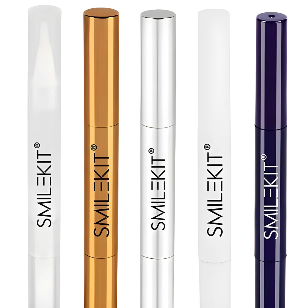 Teeth whitening pen with gel in aluminium case, multiple colour options, for adult use
