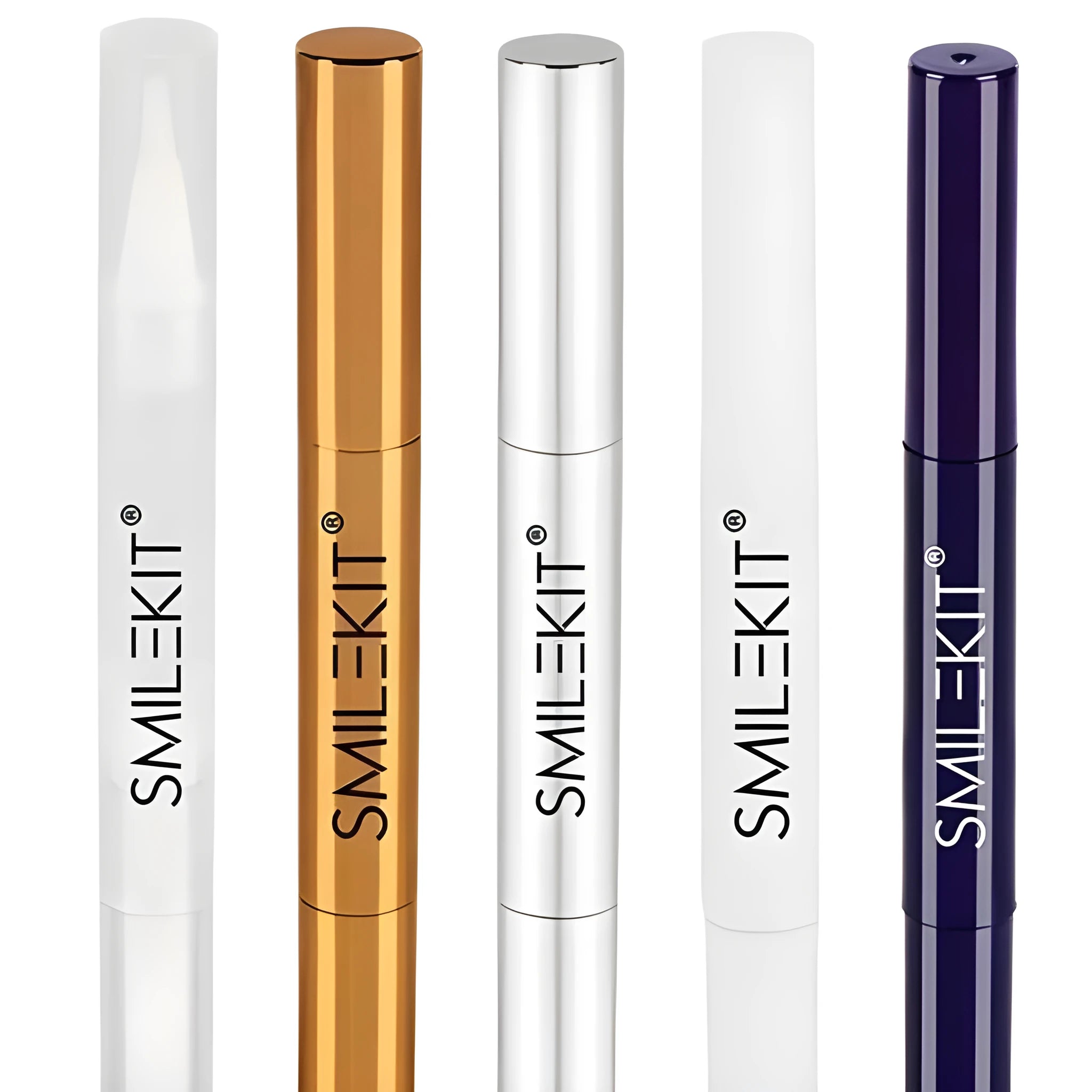 Teeth whitening pen with gel in aluminium case, multiple colour options, for adult use