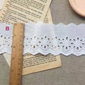 Cotton embroidered lace trim in four width styles for DIY clothing accessories