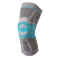 Sky blue silicone knee pads for basketball and running in four sizes