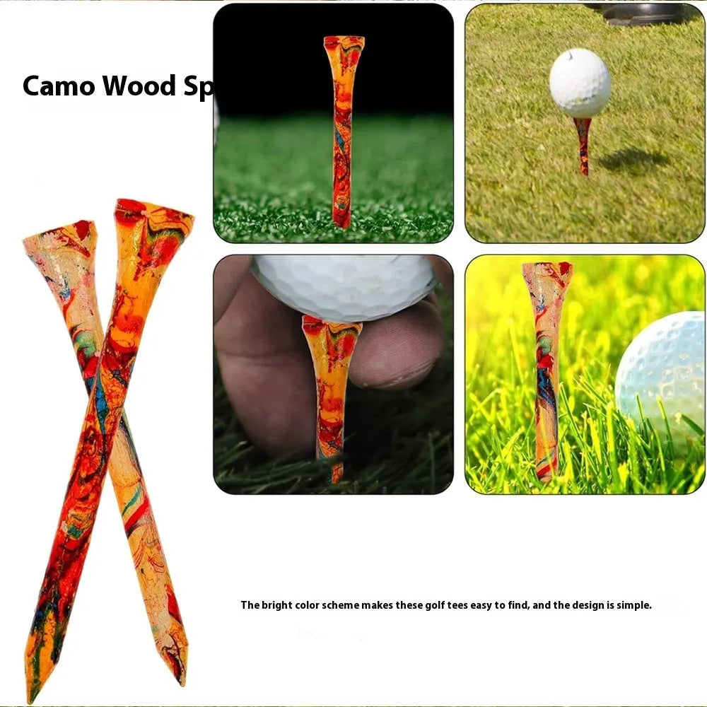 50 colourful golf ball holders arranged in rows showing assorted colours and 70mm diameter