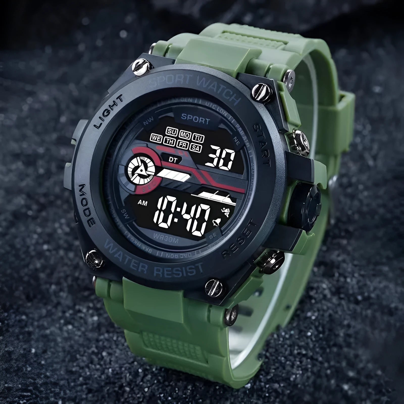 Digital electronic watch for teenagers available in ten different colour options