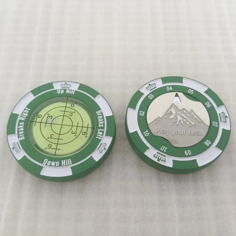 Golf putter reader training aid in zinc alloy for putting stroke practice, available in multiple colours