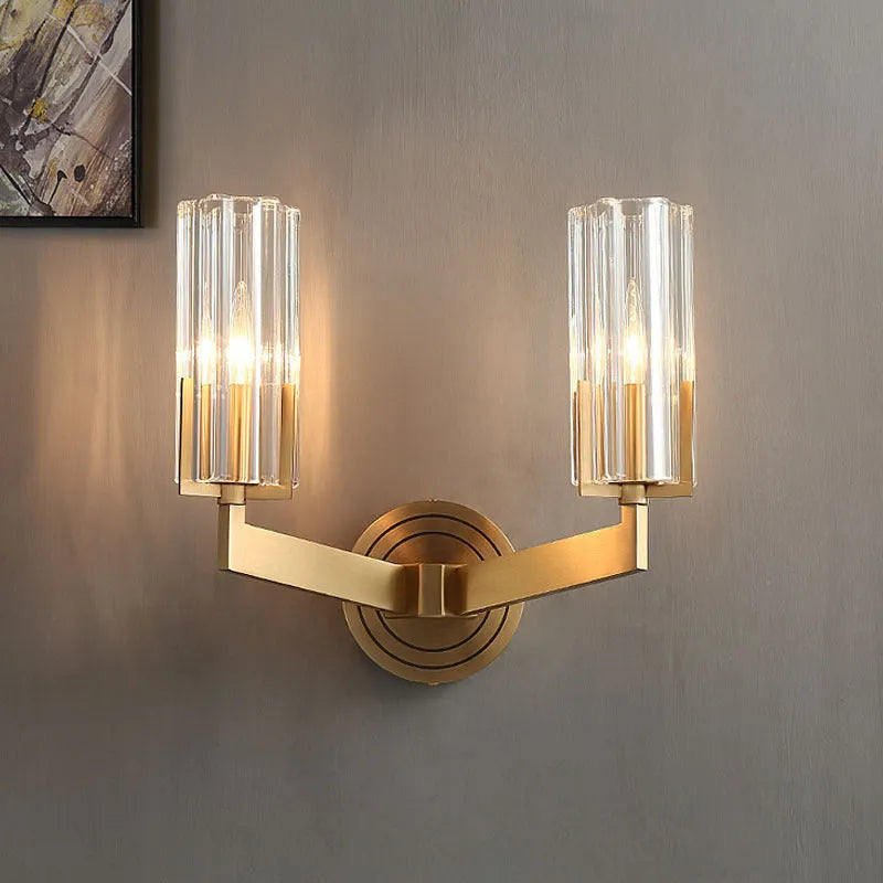 Copper wall lamp with Nordic design in single head configuration
