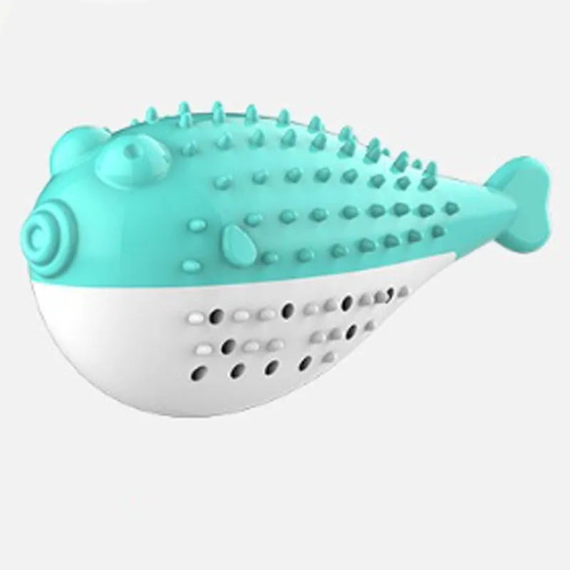 Silicone fish-shaped cat chew toy in selected colour with textured surface for dental cleaning and grabing play