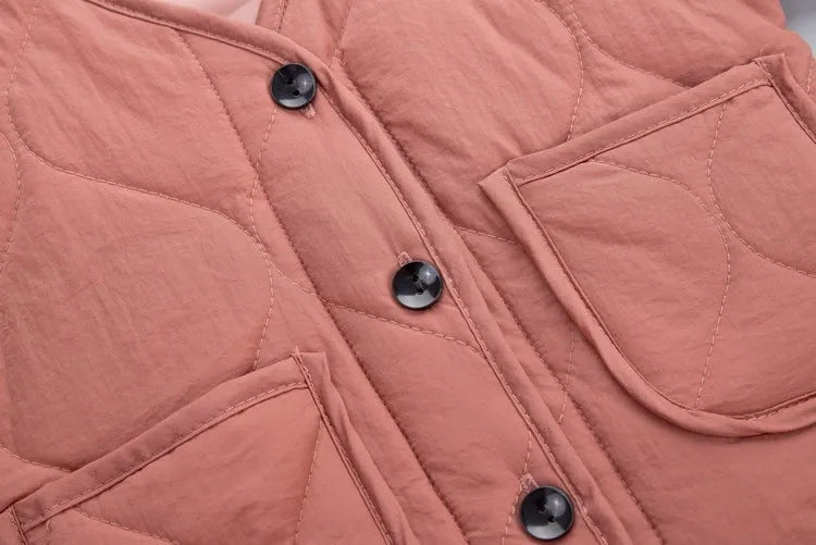 Neutral Korean style baby two-piece suit in cotton velvet, available in red, green, beige, and brown for 80-130cm height