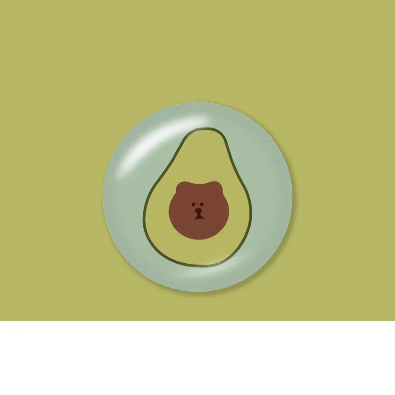 Creative telescopic glue cartoon mobile phone airbag bracket in avocado C3 design
