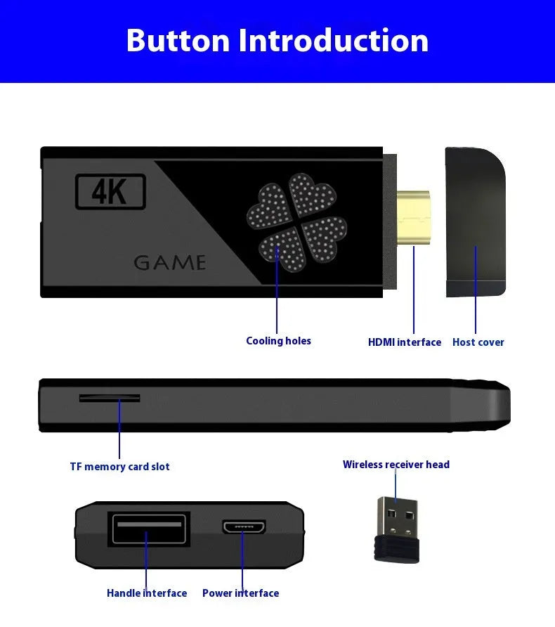 Retro arcade double HD game machine with HDMI interface and ABS body, M8 storage options