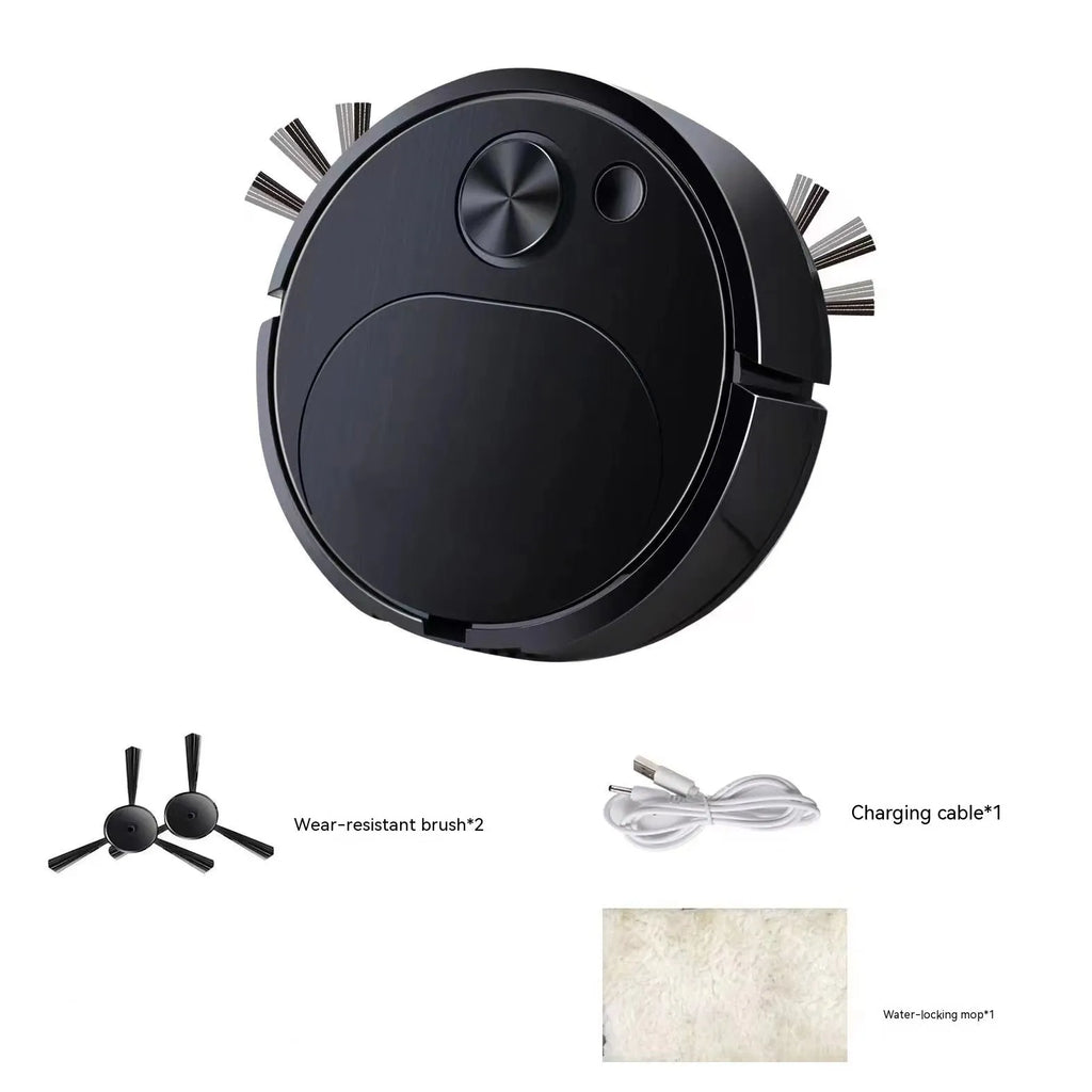 Mini USB rechargeable sweeping robot vacuum with wear resistant brush and lock water mop for hard floors