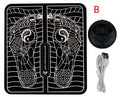 USB rechargeable foot massage cushion with four massage contacts for legs and feet, 30x15x2.8cm