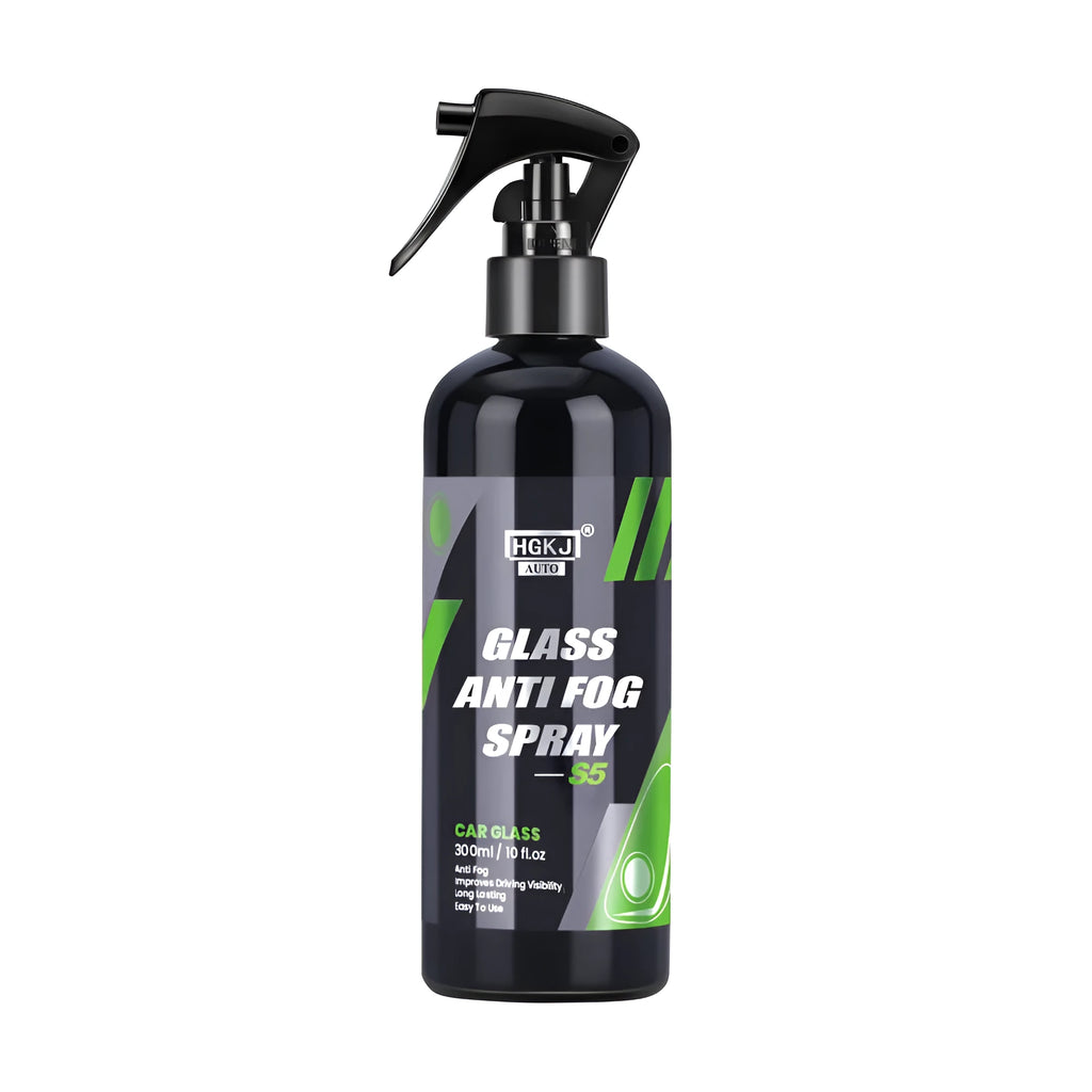 Car glass antifogging spray bottle with nozzle for vehicle windscreen and window condensation prevention