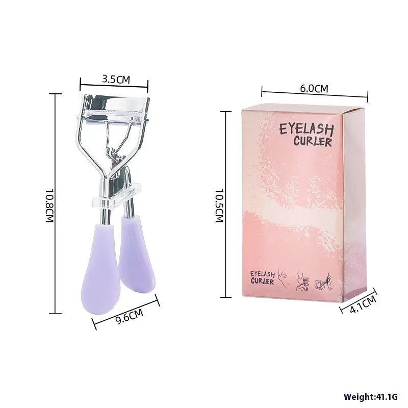 A4 manual eyelash curler with silicone comb in carbon steel and ABS construction