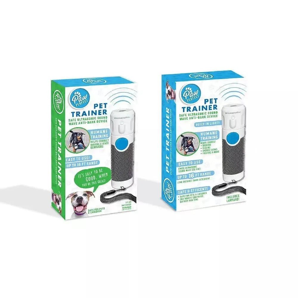 White ABS plastic handheld ultrasonic dog trainer for bark control