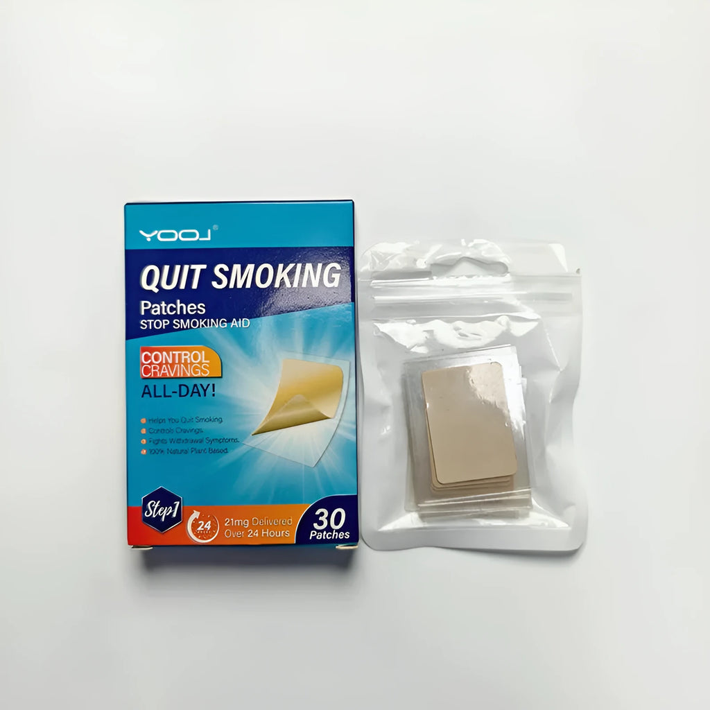 Box of 30 plant extract nicotine smoking cessation patches for men and women