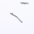 304 stainless steel curved watch spring bars in five sizes from 16mm to 24mm, 100 pieces