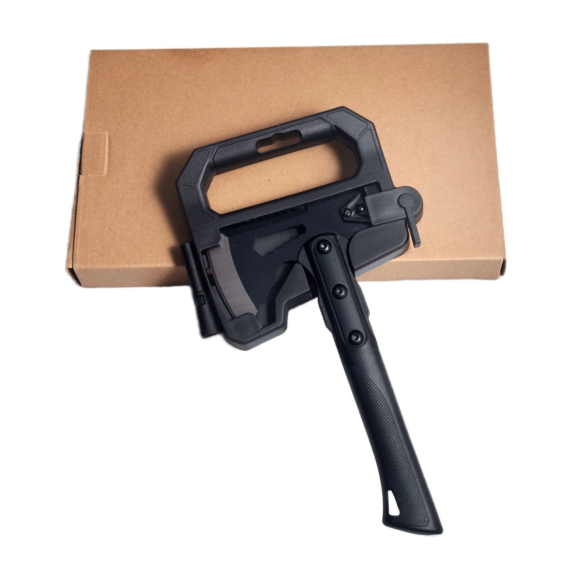 Multi-functional outdoor camping axe with stainless steel head and ABS plastic handle