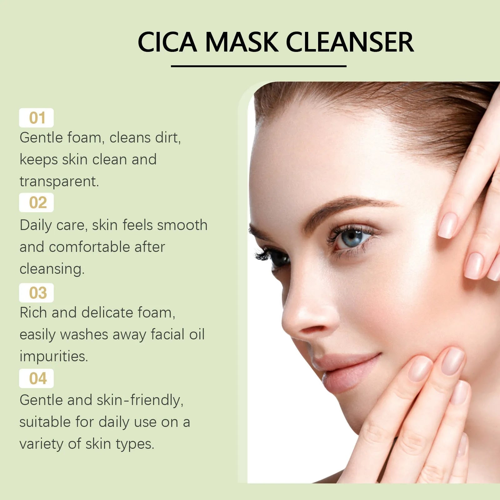 Centella Asiatica Soothing Facial Cleanser 120g container with botanical extract formula