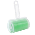 Washable reusable lint roller for pet hair removal in blue, green, pink, or yellow with cover