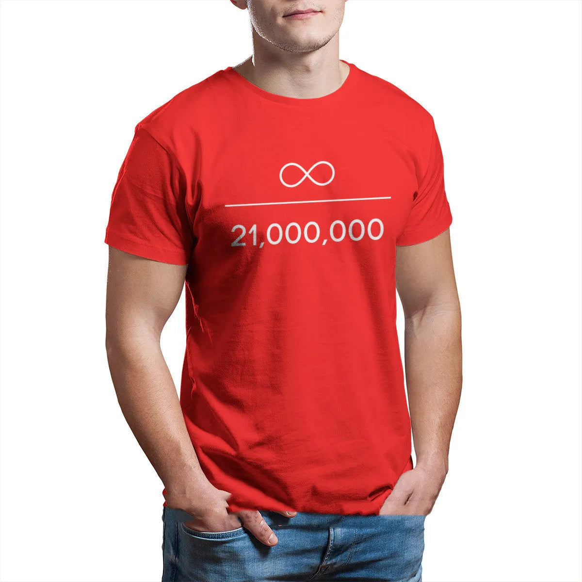 Men's black long sleeve high collar velvet thickened T-shirt with Bitcoin Infinity Divided By Million Unique print, super slim fit