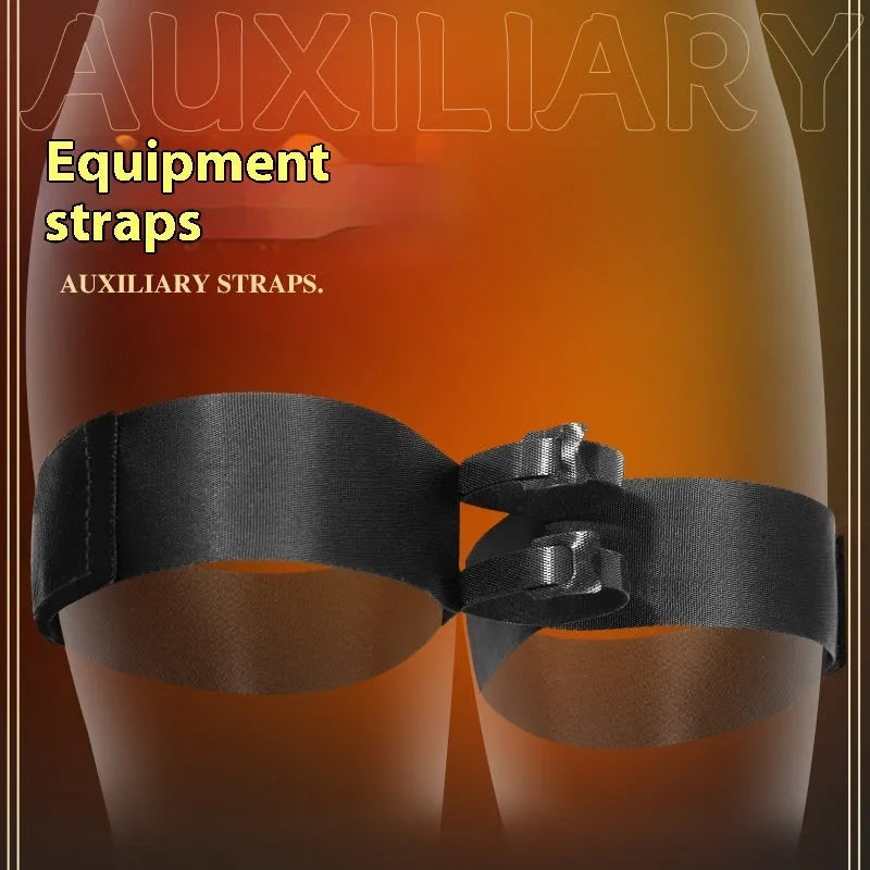 Black knitted adult toy strap for bondage and restraint accessories