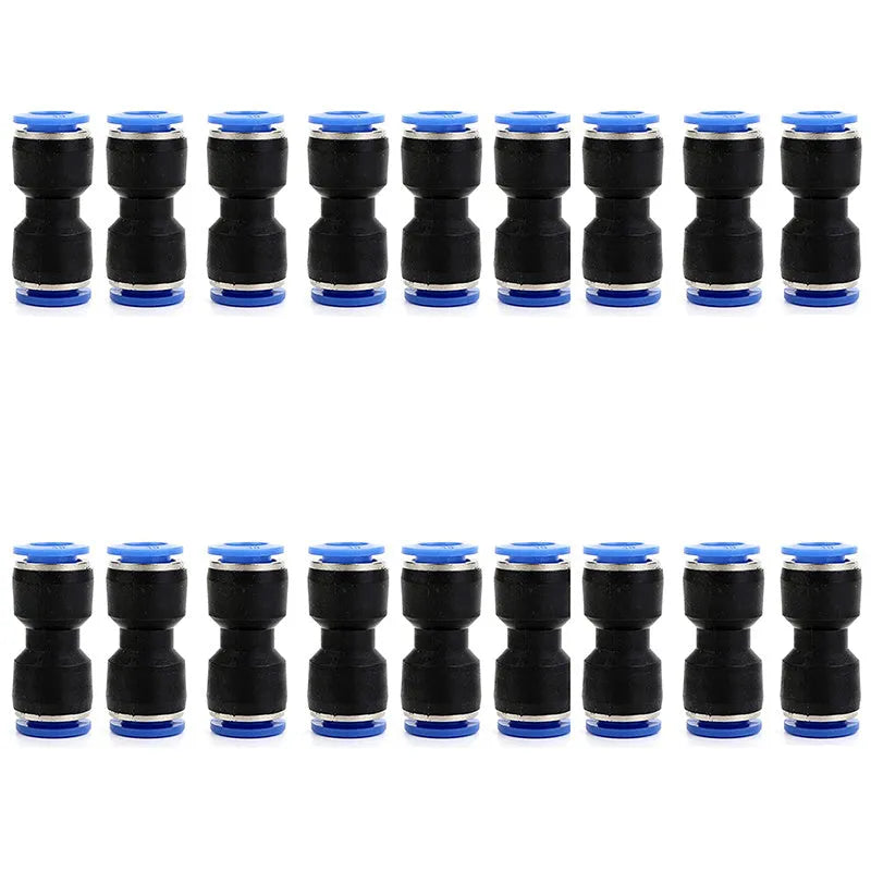 Jinqi pneumatic plastic straight through quick connector for 8mm tubing in black colour