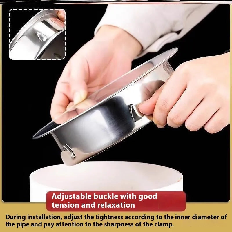 Stainless steel floor drain deodorant seal cover with modern simple design