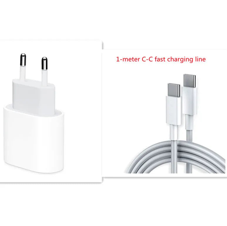 Original 20W USB-C EU travel charger with white casing and EU plug for fast charging