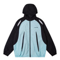 Men's sun-protective wind coat in blue with polyester lining, size S-XXL