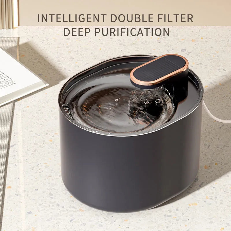Automatic pet water fountain with USB cable, water pump, and filter element for cats and dogs in Berlin Blue colour