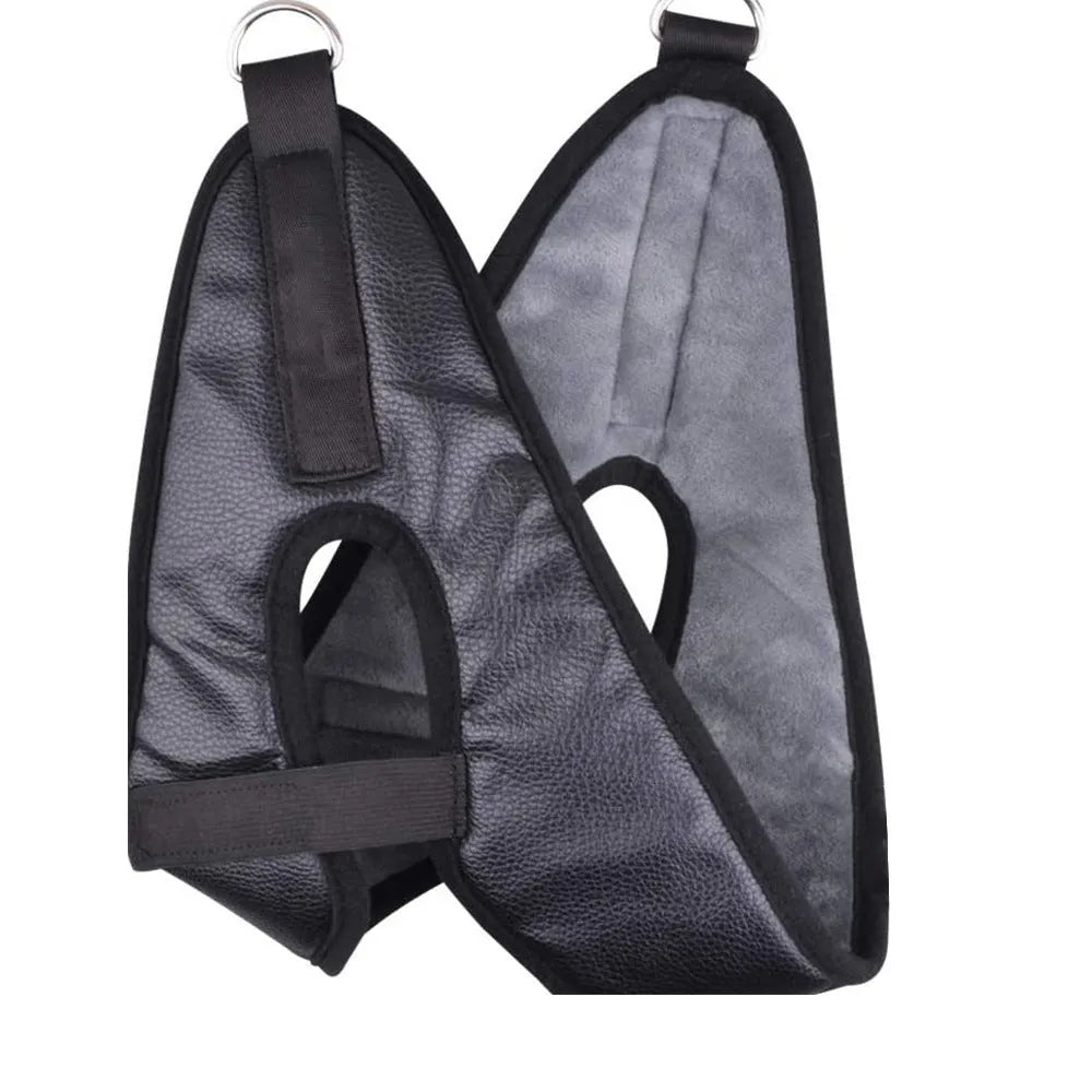 Household neck hanging neck stretching holder in cloth material black and white for home health massage