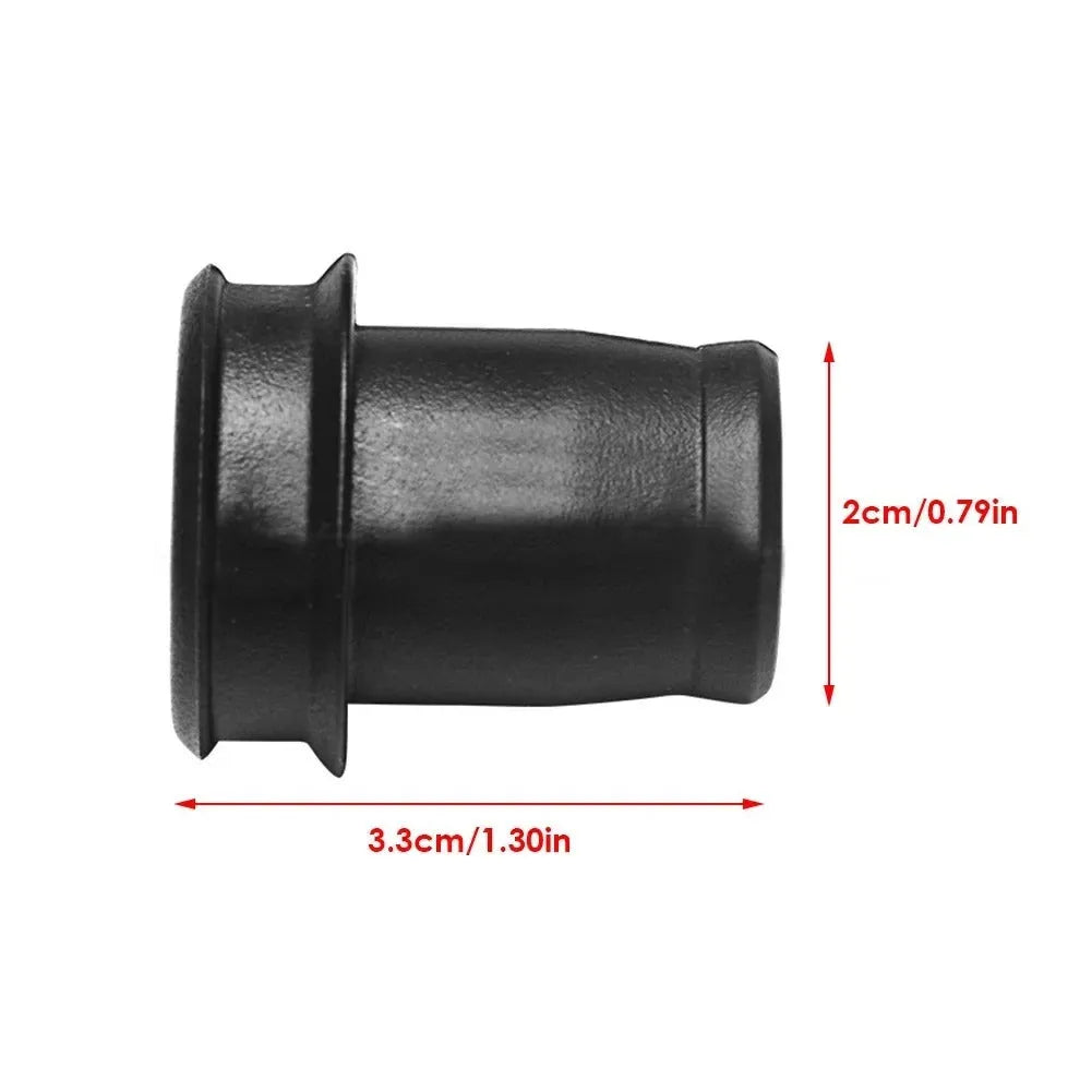 Black PVC car cigarette lighter dust plug with a long 33cm stem and 2cm diameter sealing end.