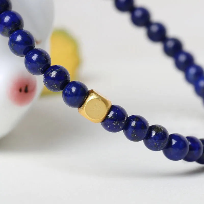 Natural green gold stone bracelet for women with 16mm geometric crystal design