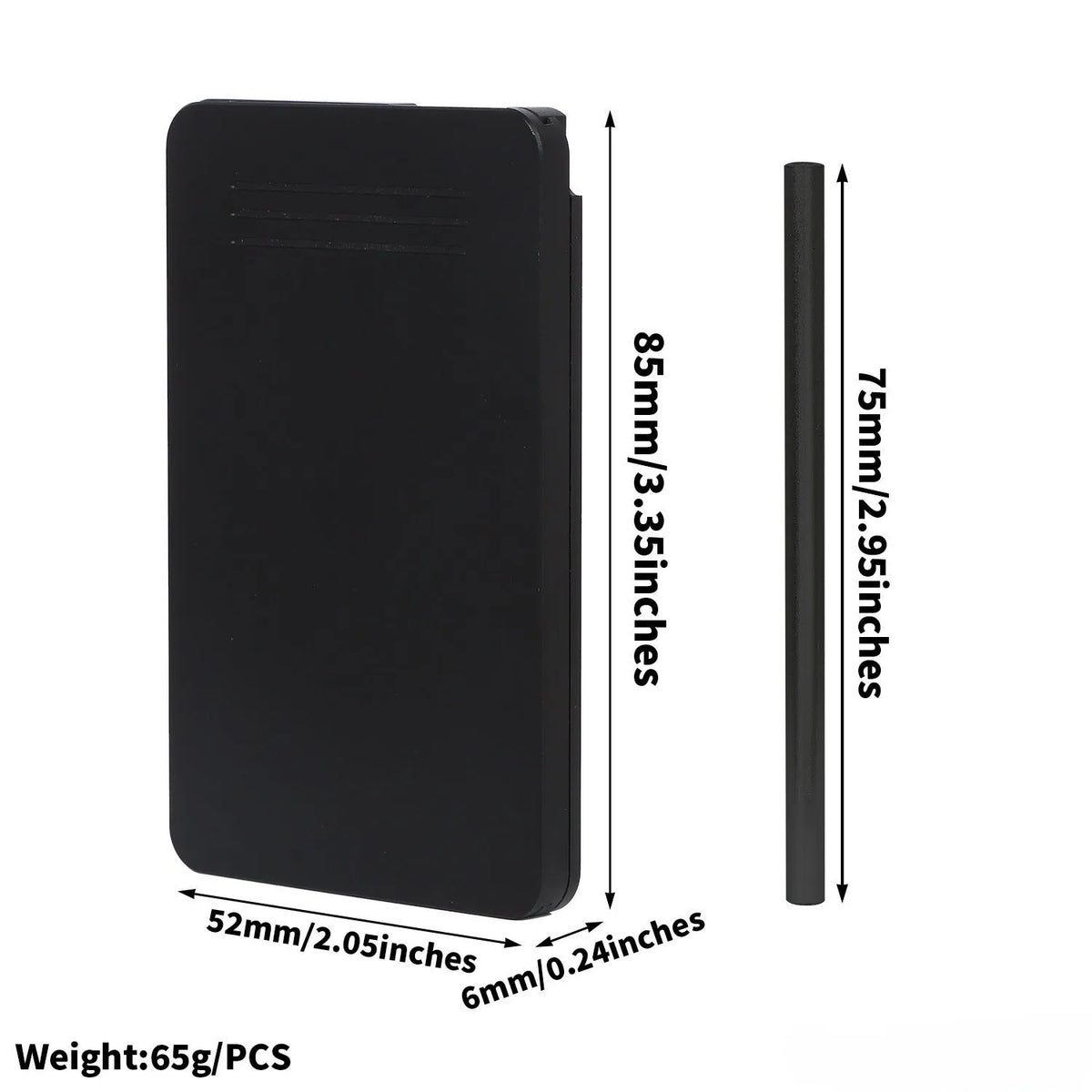 83mm push-pull cigarette case in gold, silver, black, or grey with bottle opener and storage