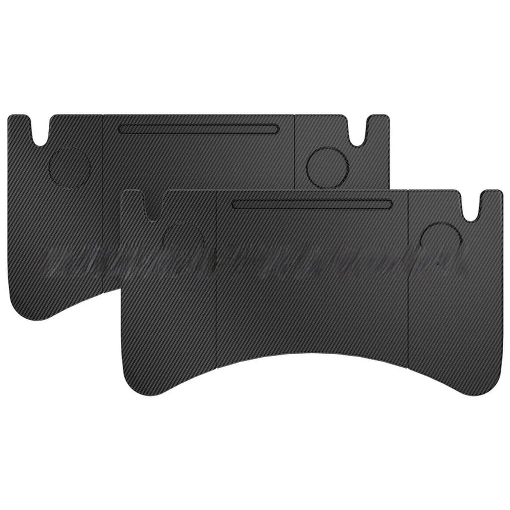 Carbon fibre pattern folding table board for Tesla Model 3 and Model Y, 42.5 by 41 cm, folded into three sections