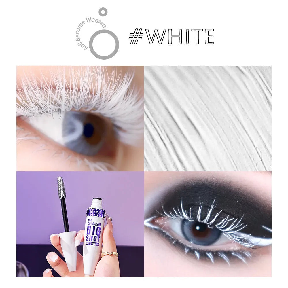 10ml white waterproof mascara tube with applicator for eyelash curling and shaping