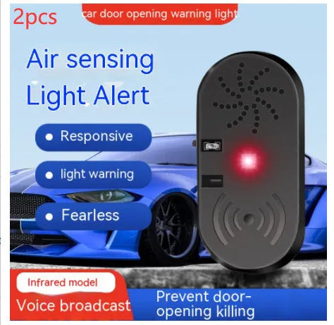 Black ABS plastic car door reminder with infrared sensor for vehicle safety
