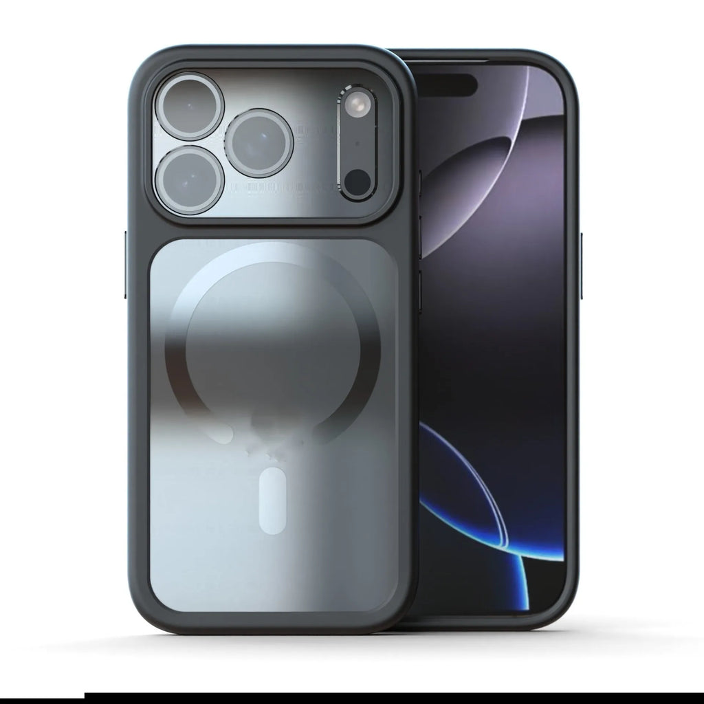 iPhone 17 Pro Max magnetic phone case in black, dark blue, or white with two-in-one protective design