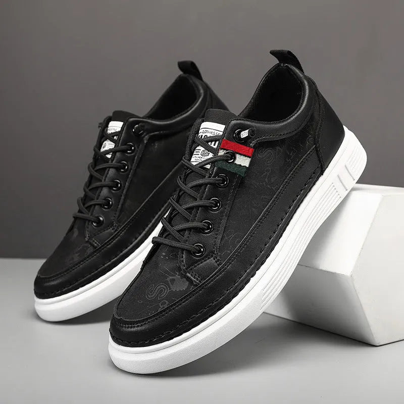 Grey men's high-top canvas bandage sneakers with round toe and PVC sole on a white background