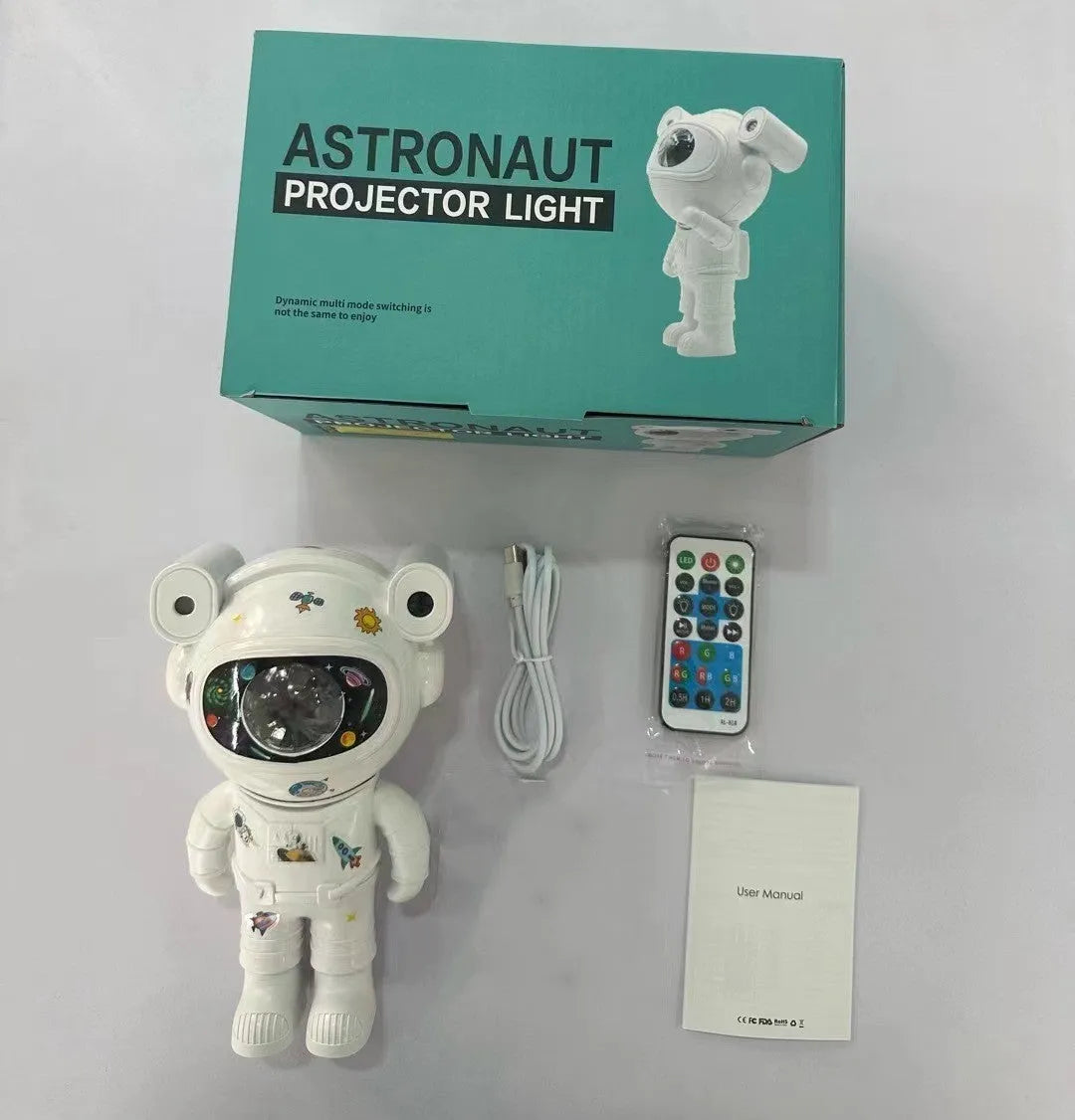 Aurora astronaut nebula vortex projector with remote control, socket powered, sitting or standing styles