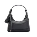 Genuine cowhide leather women's shoulder bag in urban simplicity style, shown in soft construction.