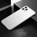 Ultra-thin frosted PP phone case for iPhone in black and white with solid colour back cover