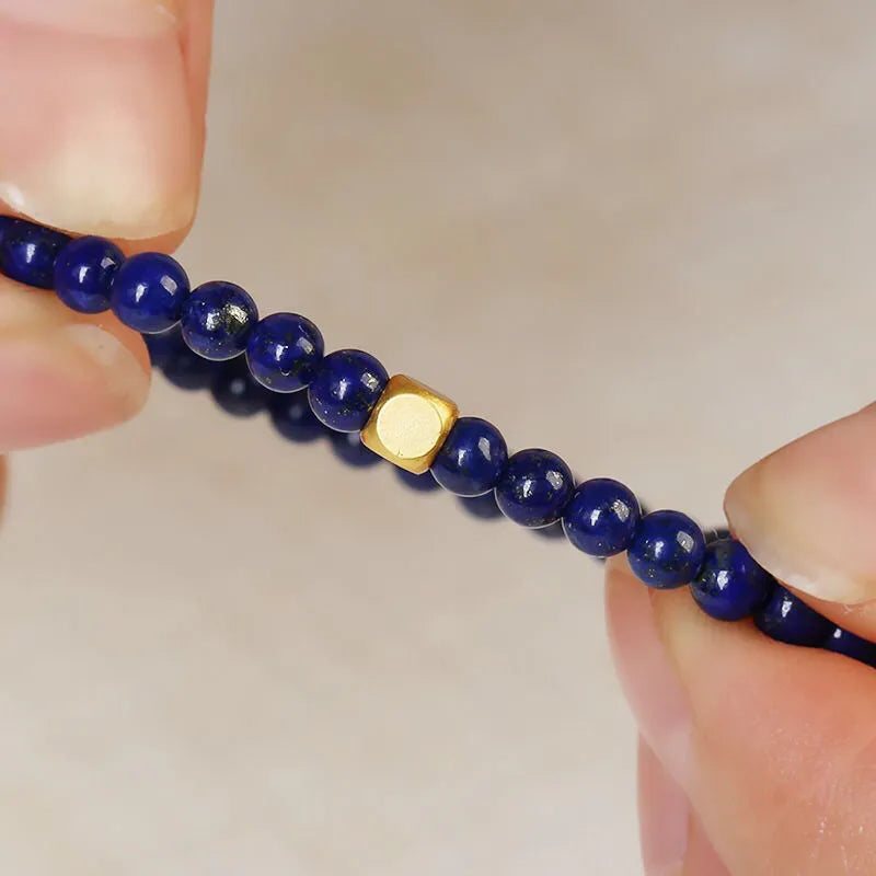 Natural green gold stone bracelet for women with 16mm geometric crystal design